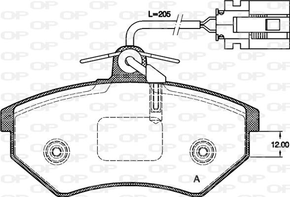 Open Parts BPA0134.62 - Гальмівні колодки, дискові гальма autozip.com.ua