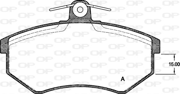 Open Parts BPA0134.00 - Гальмівні колодки, дискові гальма autozip.com.ua