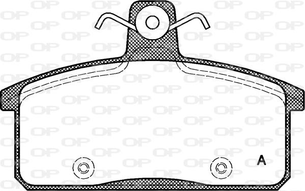 Open Parts BPA0128.50 - Гальмівні колодки, дискові гальма autozip.com.ua