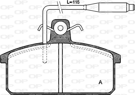 Open Parts BPA0128.02 - Гальмівні колодки, дискові гальма autozip.com.ua