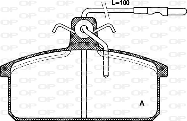 Open Parts BPA0128.32 - Гальмівні колодки, дискові гальма autozip.com.ua