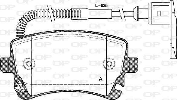 Open Parts BPA0897.02 - Гальмівні колодки, дискові гальма autozip.com.ua