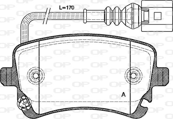 Open Parts BPA0897.11 - Гальмівні колодки, дискові гальма autozip.com.ua