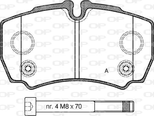 Open Parts BPA0849.10 - Гальмівні колодки, дискові гальма autozip.com.ua