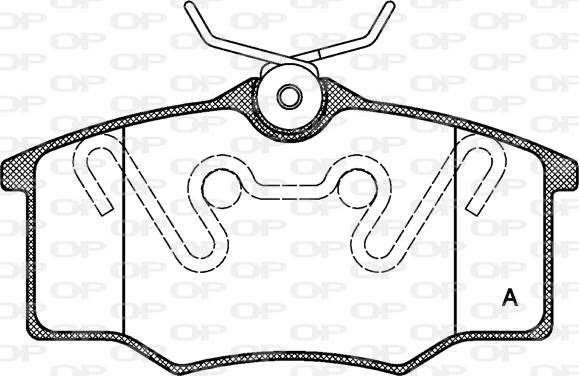 Open Parts BPA0846.00 - Гальмівні колодки, дискові гальма autozip.com.ua