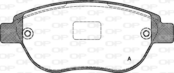 Open Parts BPA0841.00 - Гальмівні колодки, дискові гальма autozip.com.ua