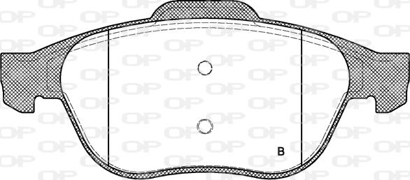 Open Parts BPA0843.00 - Гальмівні колодки, дискові гальма autozip.com.ua