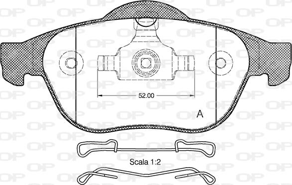 Open Parts BPA0843.10 - Гальмівні колодки, дискові гальма autozip.com.ua