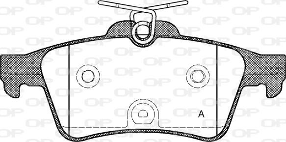 Open Parts BPA0842.40 - Гальмівні колодки, дискові гальма autozip.com.ua