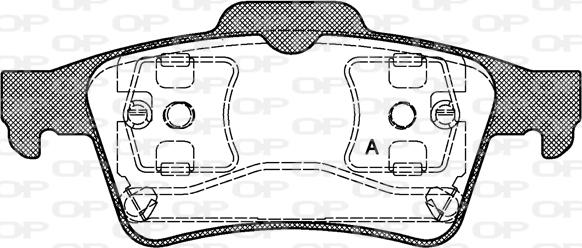 Open Parts BPA0842.00 - Гальмівні колодки, дискові гальма autozip.com.ua