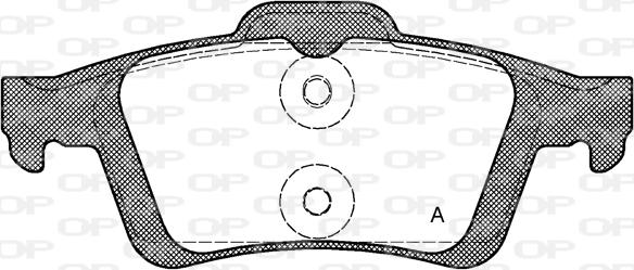 Open Parts BPA0842.30 - Гальмівні колодки, дискові гальма autozip.com.ua