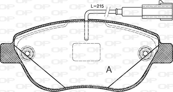 Open Parts BPA0859.12 - Гальмівні колодки, дискові гальма autozip.com.ua