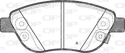 Open Parts BPA0859.32 - Гальмівні колодки, дискові гальма autozip.com.ua