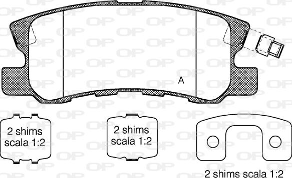 Open Parts BPA0803.22 - Гальмівні колодки, дискові гальма autozip.com.ua