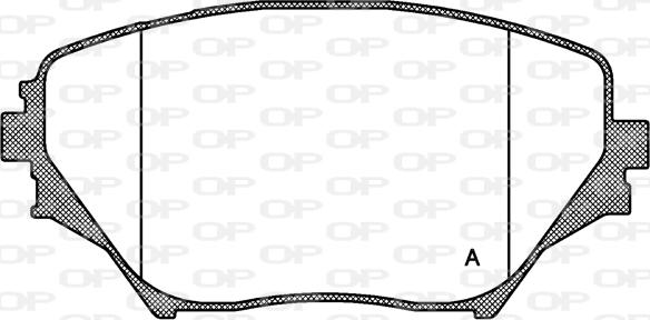 Open Parts BPA0813.00 - Гальмівні колодки, дискові гальма autozip.com.ua