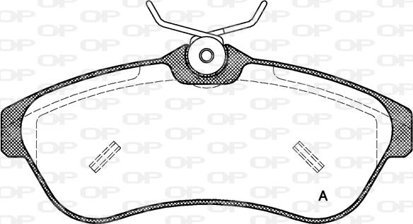 Open Parts BPA0880.00 - Гальмівні колодки, дискові гальма autozip.com.ua