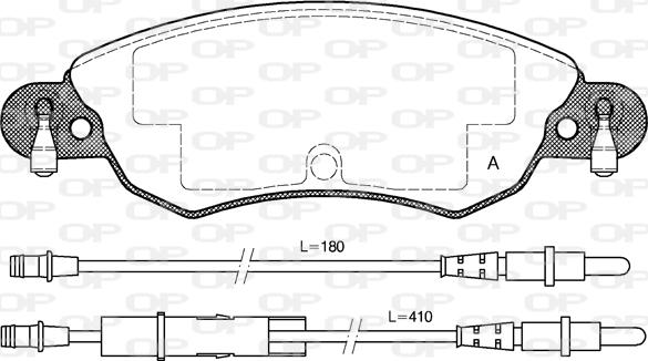 Open Parts BPA0829.04 - Гальмівні колодки, дискові гальма autozip.com.ua