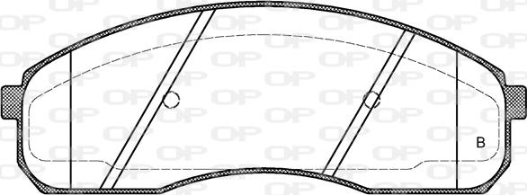 Open Parts BPA0821.02 - Гальмівні колодки, дискові гальма autozip.com.ua