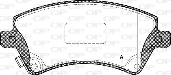 Open Parts BPA0822.12 - Гальмівні колодки, дискові гальма autozip.com.ua