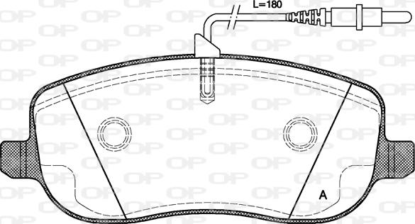 Open Parts BPA0879.12 - Гальмівні колодки, дискові гальма autozip.com.ua