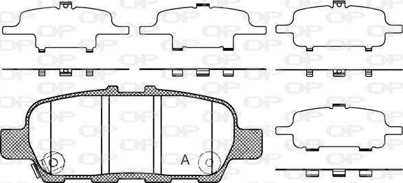 Open Parts BPA0876.41 - Гальмівні колодки, дискові гальма autozip.com.ua