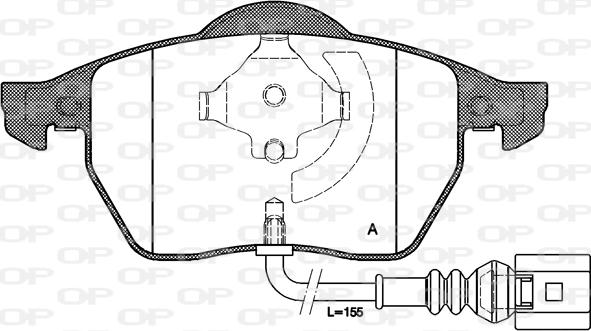 Open Parts BPA0390.41 - Гальмівні колодки, дискові гальма autozip.com.ua