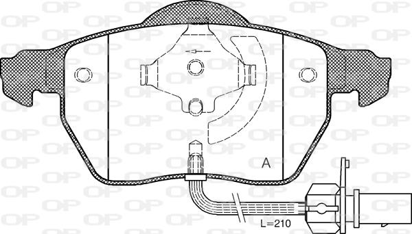 Open Parts BPA0390.52 - Гальмівні колодки, дискові гальма autozip.com.ua