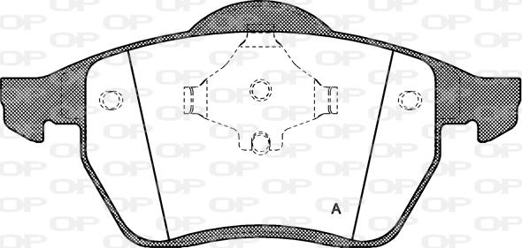 Open Parts BPA0390.00 - Гальмівні колодки, дискові гальма autozip.com.ua