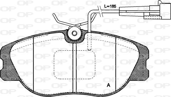 Open Parts BPA0305.12 - Гальмівні колодки, дискові гальма autozip.com.ua