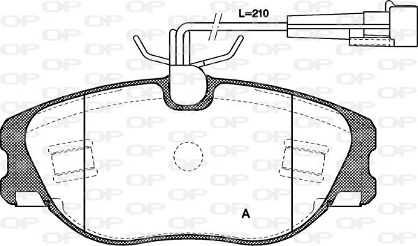 Open Parts BPA0305.72 - Гальмівні колодки, дискові гальма autozip.com.ua