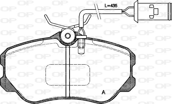 Open Parts BPA0303.12 - Гальмівні колодки, дискові гальма autozip.com.ua