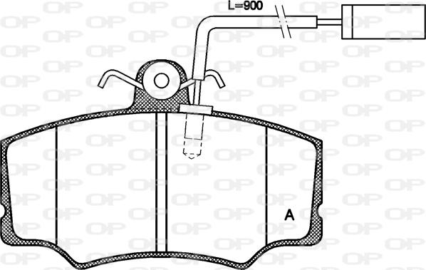Open Parts BPA0312.02 - Гальмівні колодки, дискові гальма autozip.com.ua