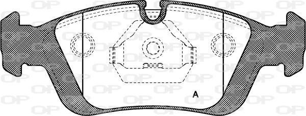 Open Parts BPA0384.00 - Гальмівні колодки, дискові гальма autozip.com.ua