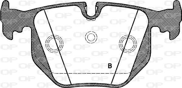 Open Parts BPA0381.40 - Гальмівні колодки, дискові гальма autozip.com.ua