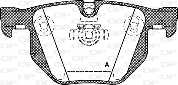 Open Parts BPA0381.60 - Гальмівні колодки, дискові гальма autozip.com.ua