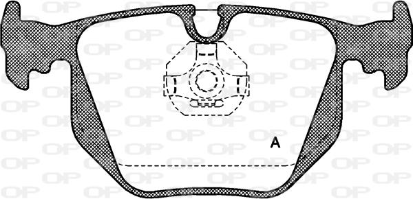 Open Parts BPA0381.00 - Гальмівні колодки, дискові гальма autozip.com.ua