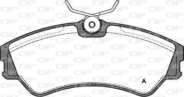 Open Parts BPA0383.00 - Гальмівні колодки, дискові гальма autozip.com.ua