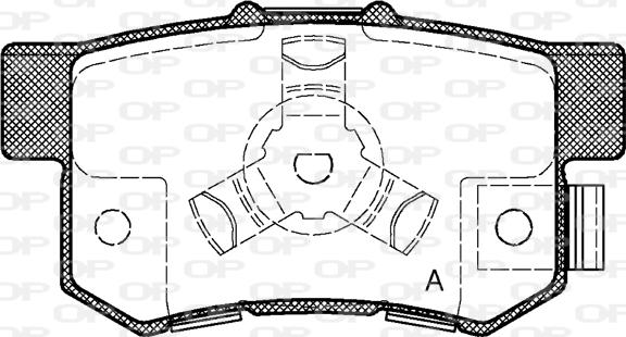 Open Parts BPA0325.04 - Гальмівні колодки, дискові гальма autozip.com.ua