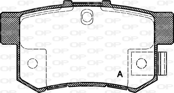 Open Parts BPA0325.22 - Гальмівні колодки, дискові гальма autozip.com.ua