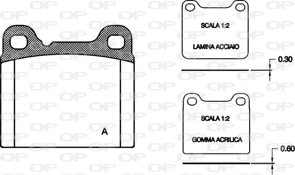 Open Parts BPA0257.20 - Гальмівні колодки, дискові гальма autozip.com.ua