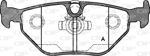 Open Parts BPA0265.15 - Гальмівні колодки, дискові гальма autozip.com.ua