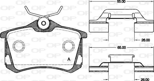 Open Parts BPA0263.50 - Гальмівні колодки, дискові гальма autozip.com.ua
