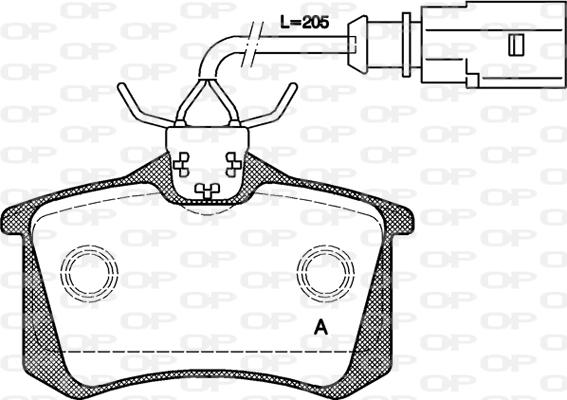 Open Parts BPA0263.51 - Гальмівні колодки, дискові гальма autozip.com.ua