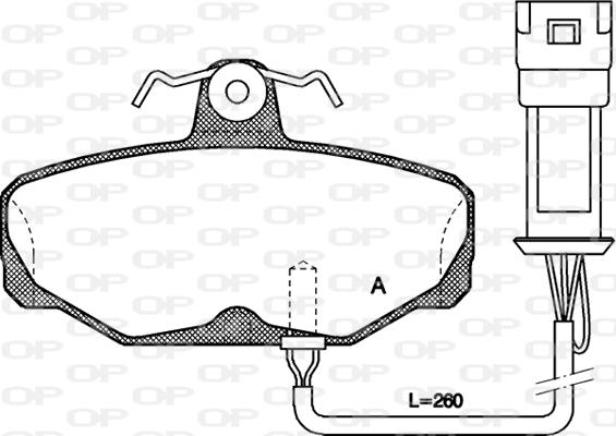 Open Parts BPA0205.02 - Гальмівні колодки, дискові гальма autozip.com.ua