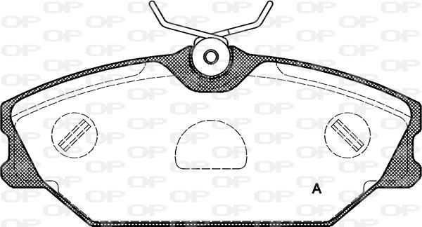 Open Parts BPA0208.00 - Гальмівні колодки, дискові гальма autozip.com.ua