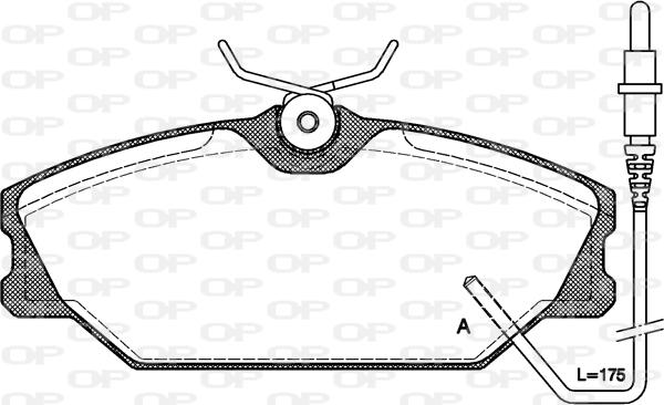 Open Parts BPA0208.02 - Гальмівні колодки, дискові гальма autozip.com.ua