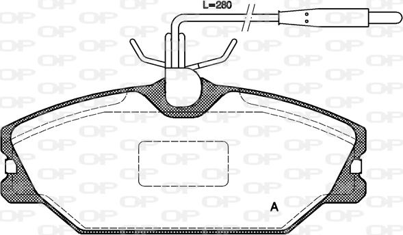 Open Parts BPA0208.12 - Гальмівні колодки, дискові гальма autozip.com.ua