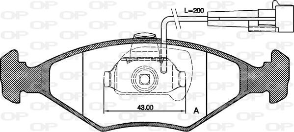 Open Parts BPA0281.42 - Гальмівні колодки, дискові гальма autozip.com.ua