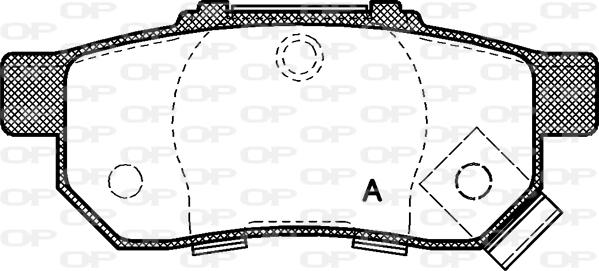 Open Parts BPA0233.52 - Гальмівні колодки, дискові гальма autozip.com.ua