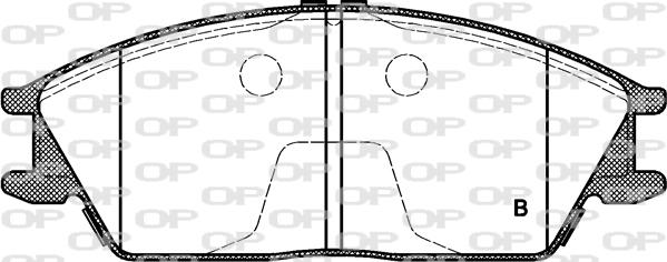 Open Parts BPA0224.22 - Гальмівні колодки, дискові гальма autozip.com.ua